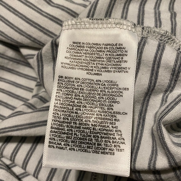 The North Face Polo Shirt Mens XXL Black White Striped Casual Short Sleeve - Picture 8 of 8